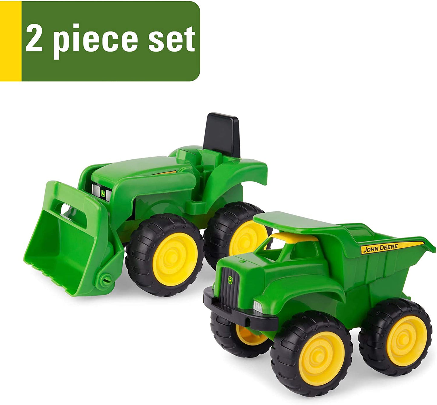 John Deere 6” Dump Truck Toy & Tractor Toy with Loader Construction Vehicle Set, Ages 18 Month and UP