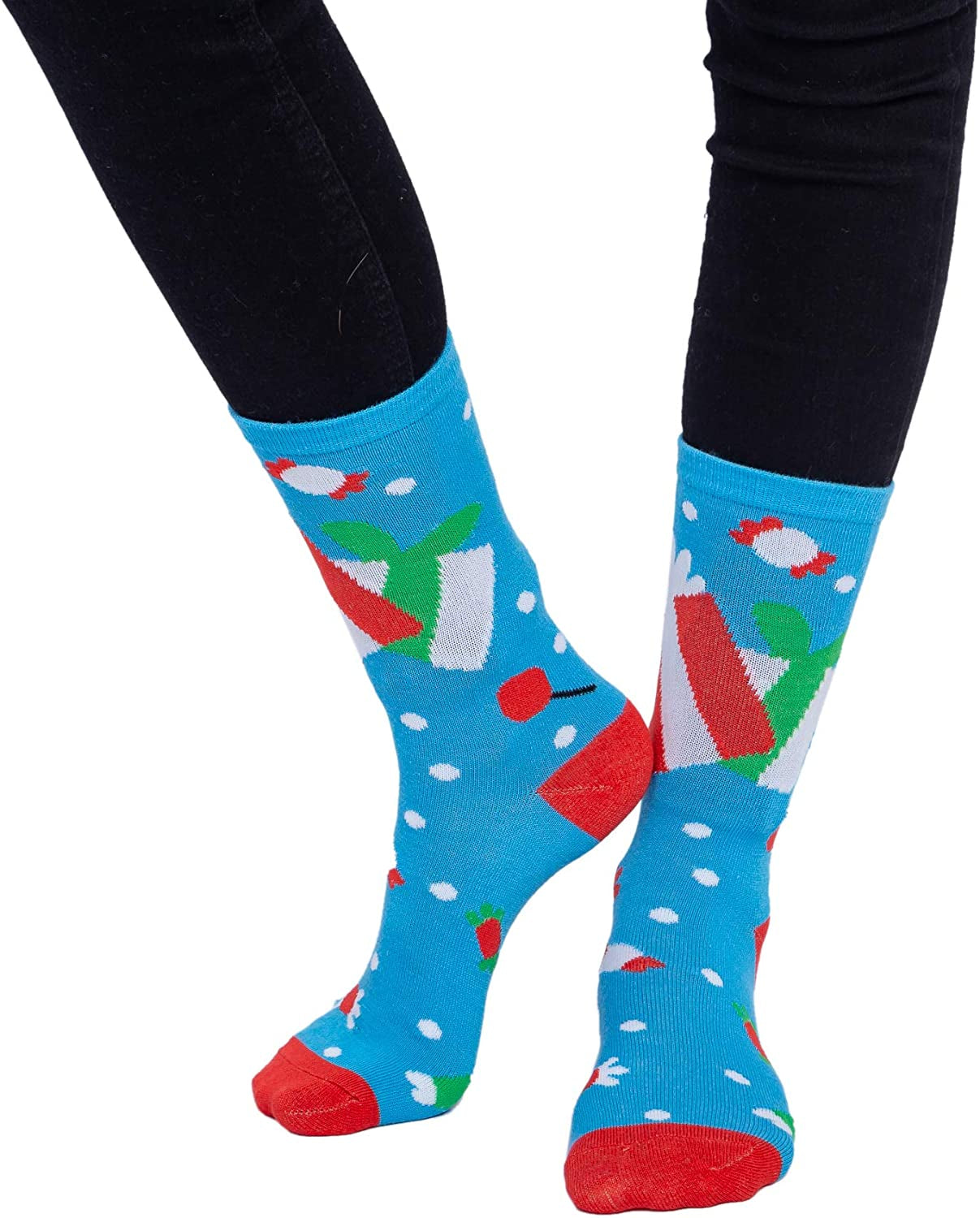 12 Pairs Warm Soft Cotton Christmas Socks Set