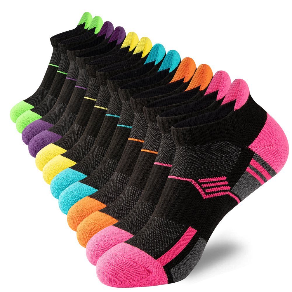  Womens Ankle Socks Performance Low Cut Athletic Socks 6 Pairs