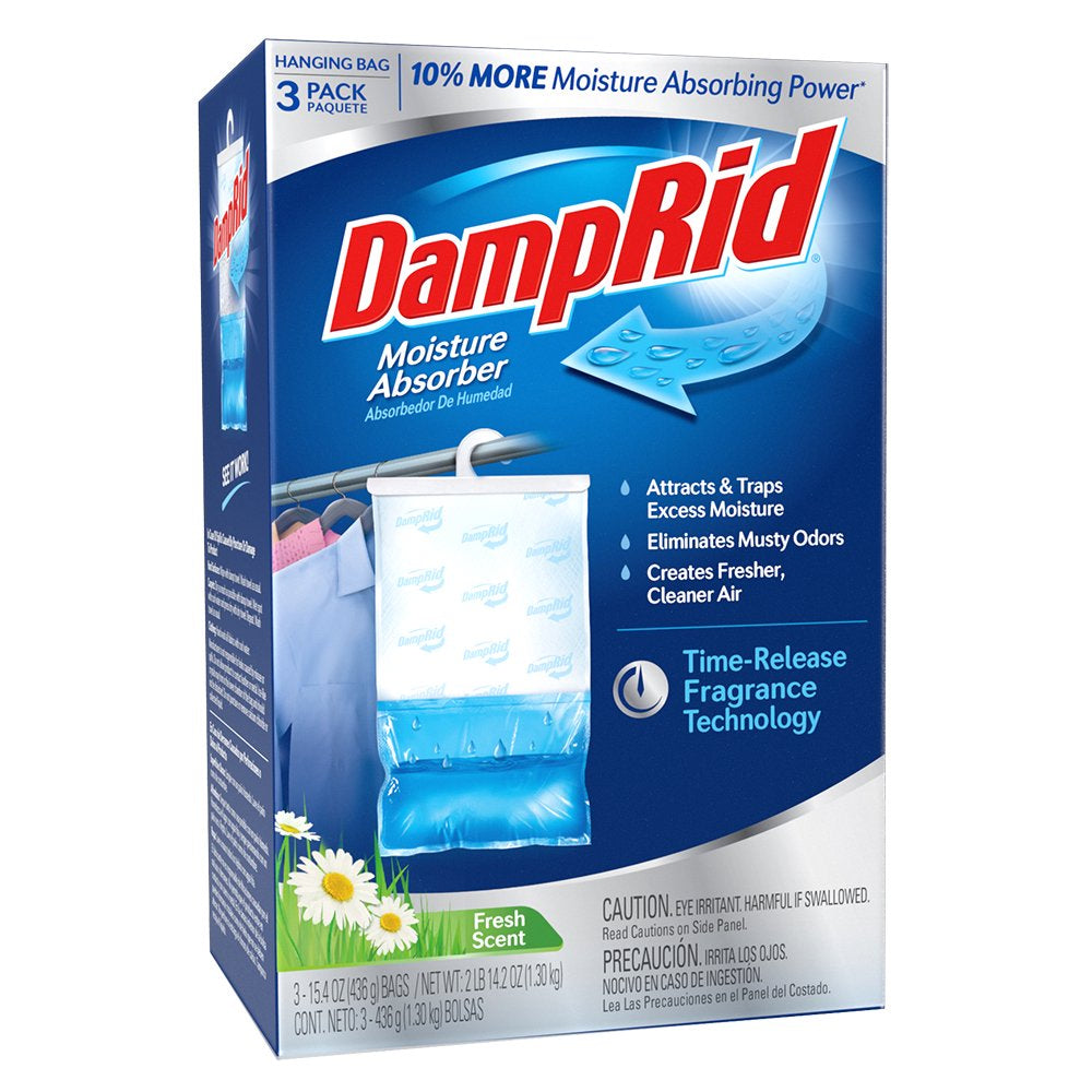 Damprid Fresh Scent Hanging Moisture Absorber, 3 Pack