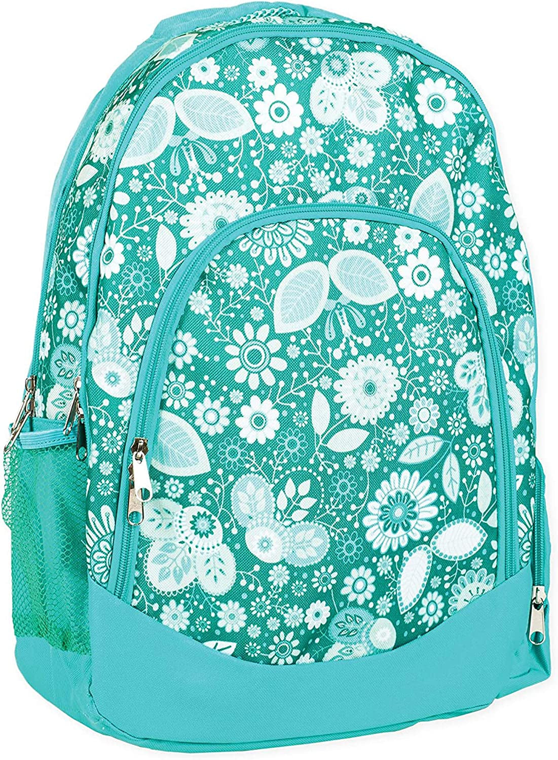 Blue Vibrant Medallion Reinforced and Water Resistant Padded Laptop School Backpack