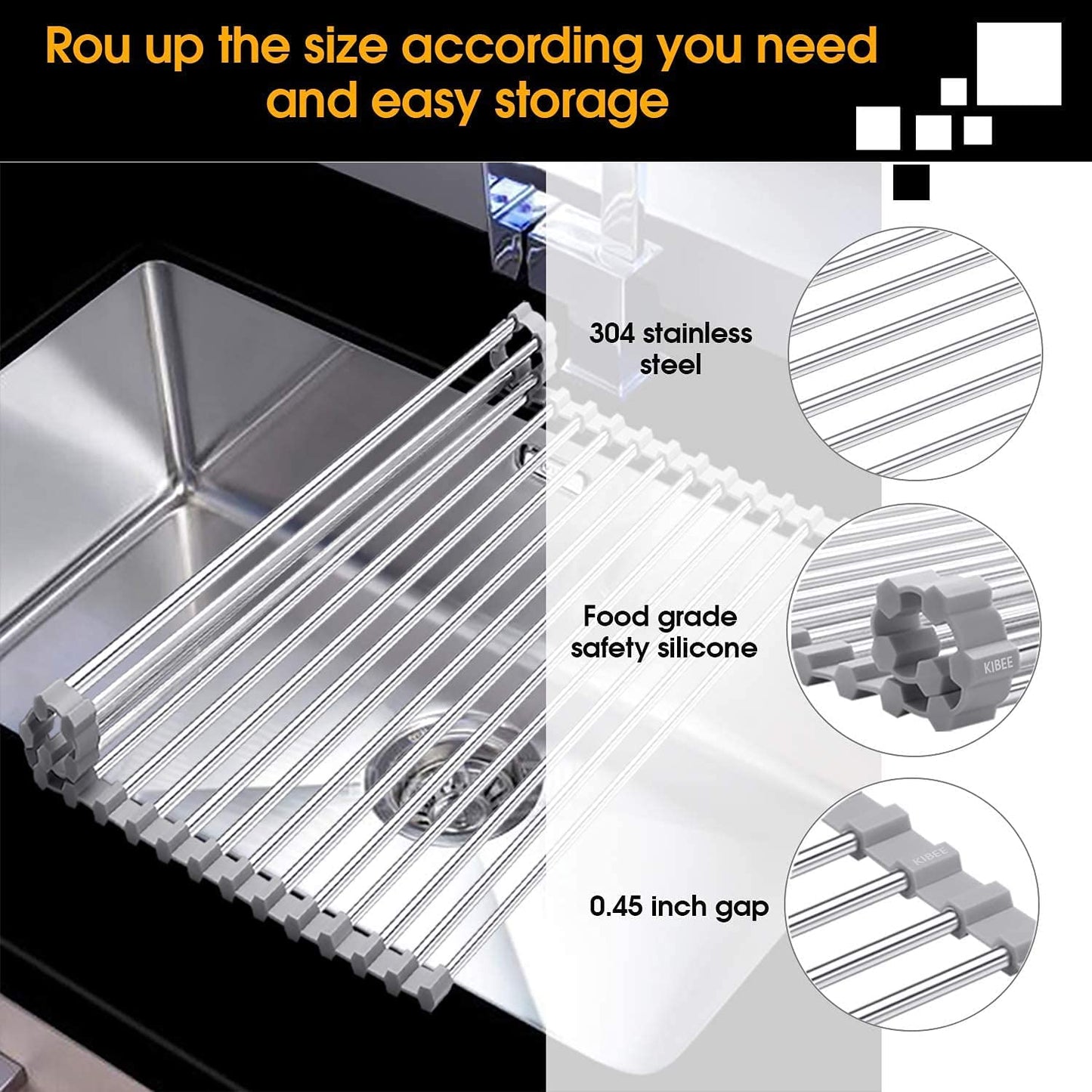 Dish Drying Rack(17.75 x 13.75 Gray)