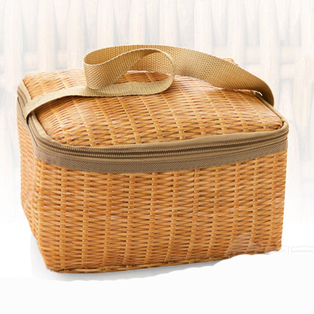 Outdoor Insulated Waterproof Rattan Food Container Basket