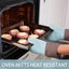 5 Piece Set Silicone Oven Gloves for Cooking