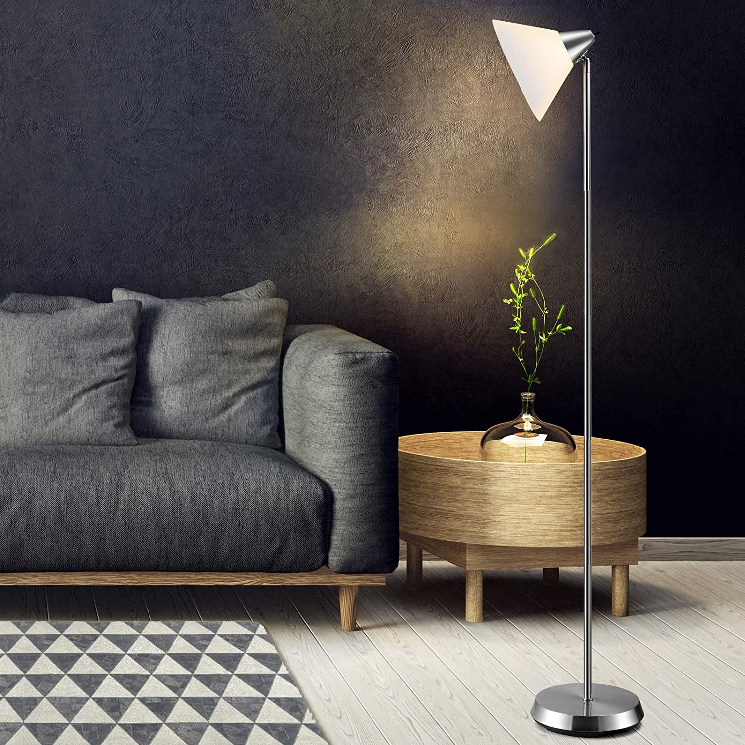 Floor Lamp Standing Lamp Adjustable Head Arcylic Shade Floor Lamps for Living Room/Office/Bedroom