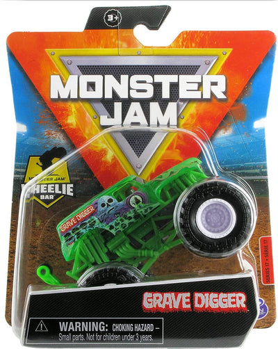 Monster Jam 2021 Spin Master 1:64 Diecast Monster Truck with Wheelie Bar: Shear Madness Grave Digger