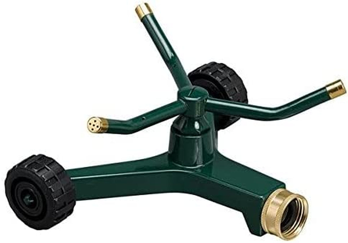 Metal 3-Arm Sprinkler with Wheeled Base