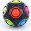 Rainbow Ball Magic Cube Puzzle Toy Magic Rainbow Ball Cube Brain Teaser with 11 Rainbow Colors