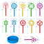 Bulk Bubble Wand Set of 11 - Assorted Shapes and Colors | Bubble Maker Toy with Bubble Solution Tray | Party Favor for Kids | Big Bubble Wand Included