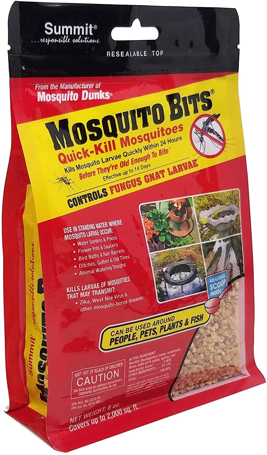 Summit 116-12 Quick Kill Mosquito Bits, 8-Ounce