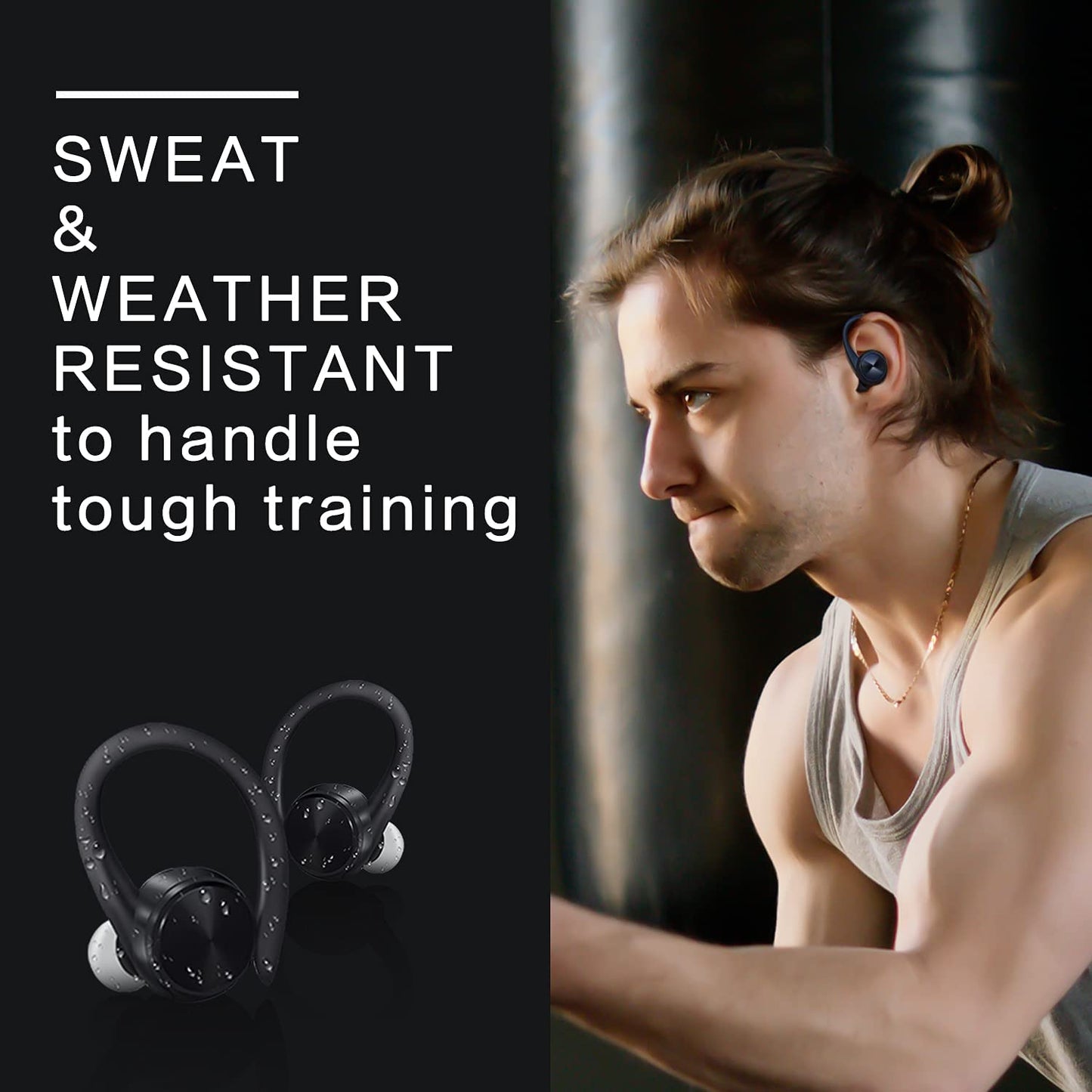 Bluetooth T26 True Wireless Earphones Auto Pairing Bluetooth 5.1 Headphones,Wireless Ear-Hook Running Sports Headphones,Compatible with Ios&Android Devices