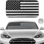  Car Windshield Sunshade, American Flag Foldable Front Window Shield Cover, Sun Heat UV Rays Visor Protector, Keep Your Vehicle Cool for Universal Cars SUV Truck, USA Patriotic Design (61''×32'')