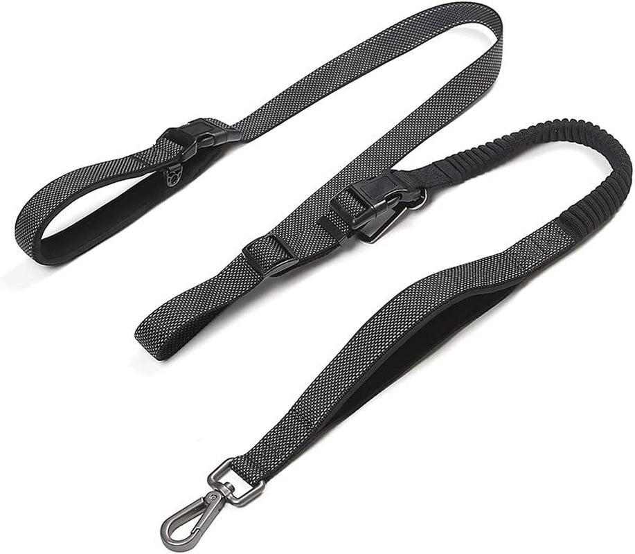  Heavy Duty Hands Free Dog Leash for Training, Hiking, Running or Jogging with Durable Bungee