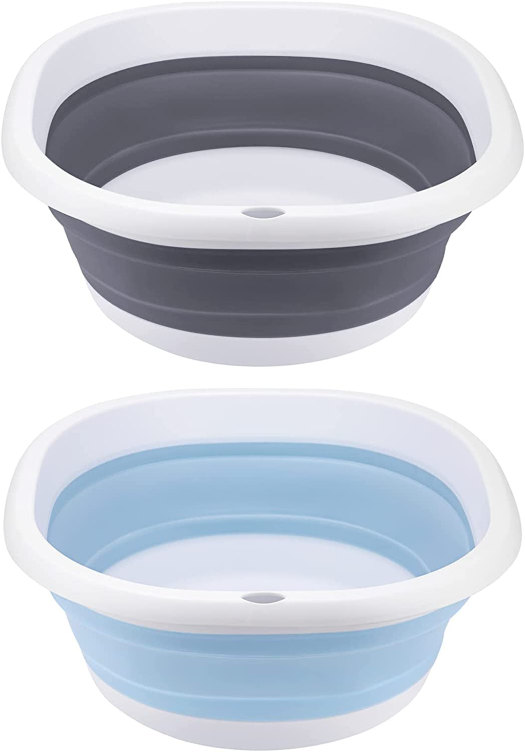 2 Pack Collapsible Plastic Bucket 