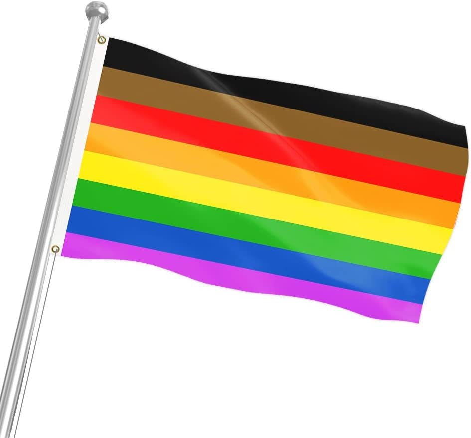  Progress Flag Rainbow Pride Flags 3x5 Ft outdoor Polyester Flags with Brass Grommets