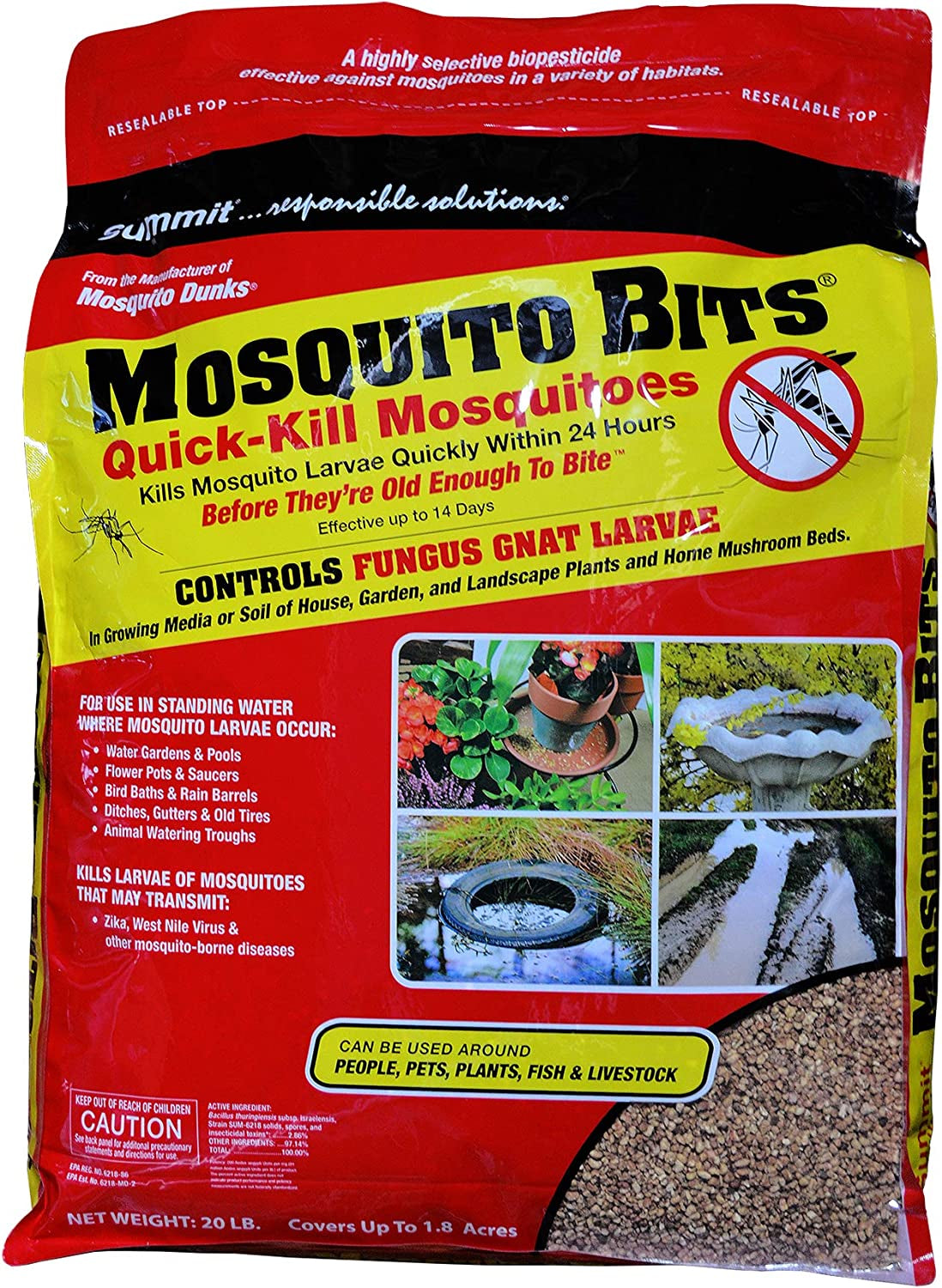 Summit 116-12 Quick Kill Mosquito Bits, 8-Ounce