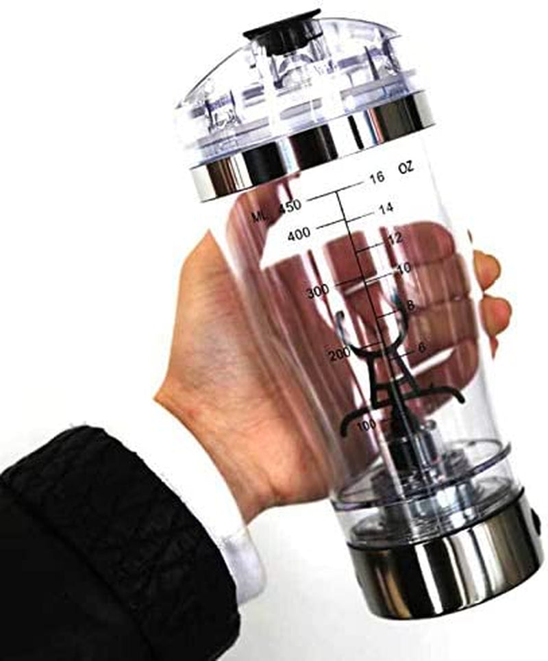 Protein Shaker Mixing Bottle 450ml Portable Automatic Vortex Mixer Cup Leakproof Protein Mix Bottle