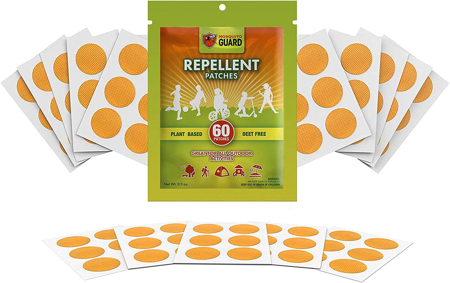 Mosquito Guard Mosquito Repellent Stickers Kids 60pcs - Mosquito Repellent Outdoor - Plant Based Mosquito Patch - Mosquito Repellent for Patio