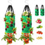 2Pcs Strawberry Grow Bags, 13 Holes Upside-Down Hanging Planters for Tomato, Chili, Pepper, and Vegetable, Green
