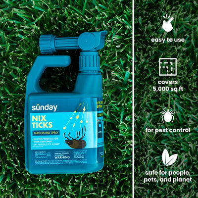 Sunday Nix Ticks Plant-Based Bug Control Spray & Repellent