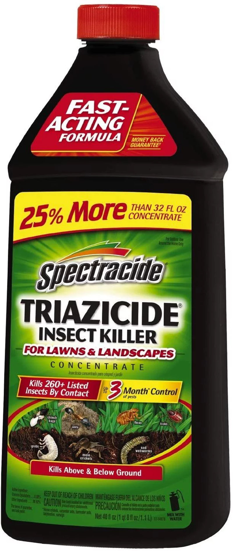 Spectracide HG-55829 Concentrate Triazicide Lawn & Landscapes Insect Killer, Black