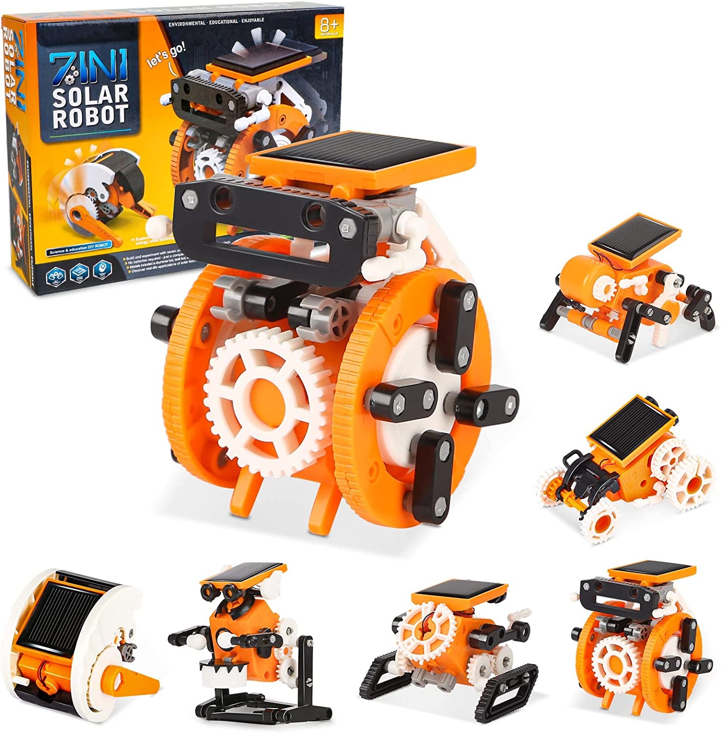 Dreamon Solar Energy Robot Toys Educational Kits for Kids, 7 in 1 Science Kit STEM Toy for Boys&Girls for Kid Age 6-12