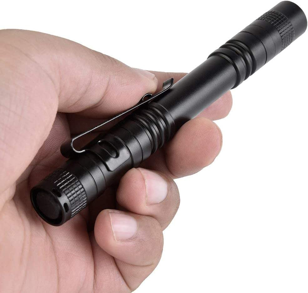 4 Pcs1000Lm XPE-R3 LED Penlight Flashlight Tactical Torch with Clip(13.3 CM)