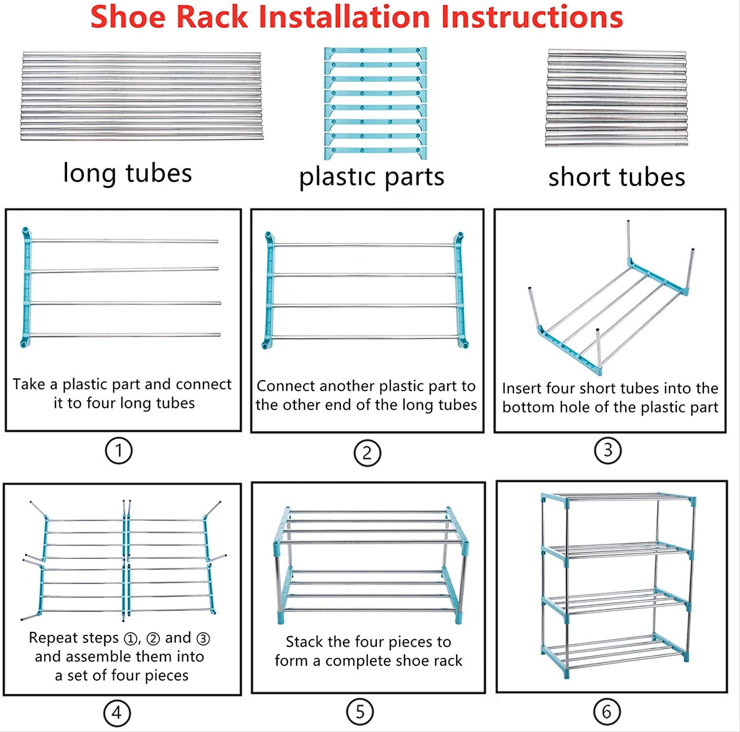  3-Tier Stackable Small Shoe Rack