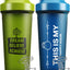 2 PACK Protein Shaker Bottles for Protein Mixes - 24 OZ - Dishwasher Safe Shaker Cups