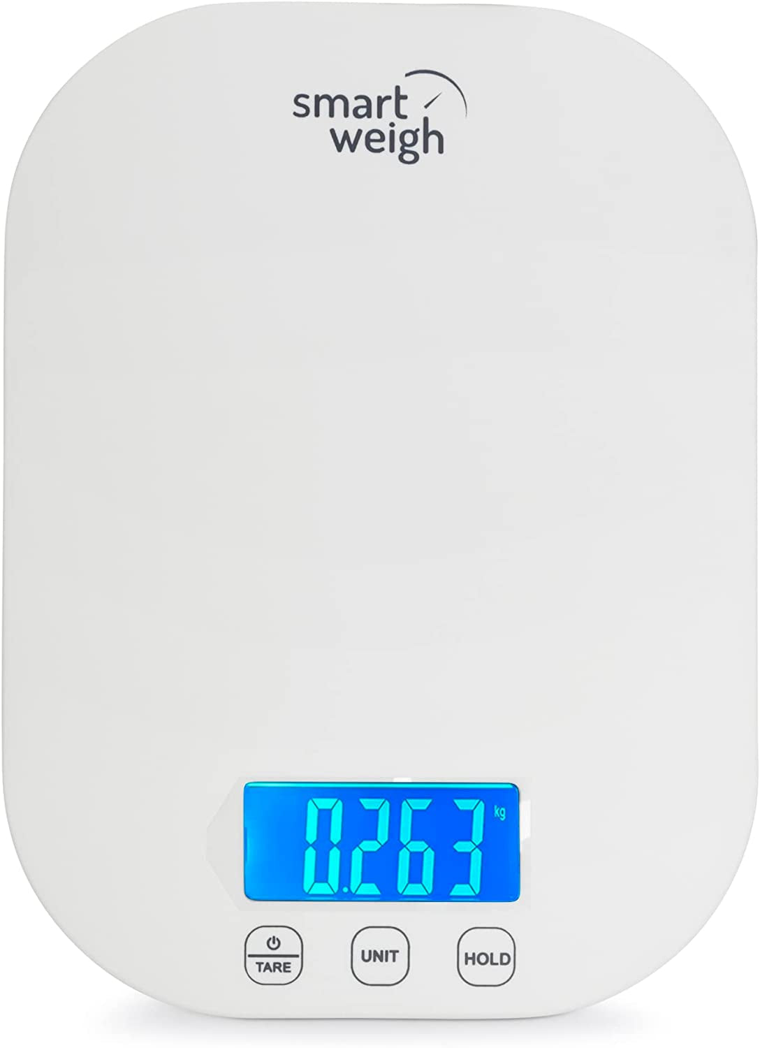 Smart Weigh 11 lb. Digital Kitchen Food Scale, Mechanical Accurate Weight Scale with 5-Unit Modes, Grams and Ounces for Weight Loss,Weighing Ingredients, Dieting, Keto Cooking , Meal Prep and Baking