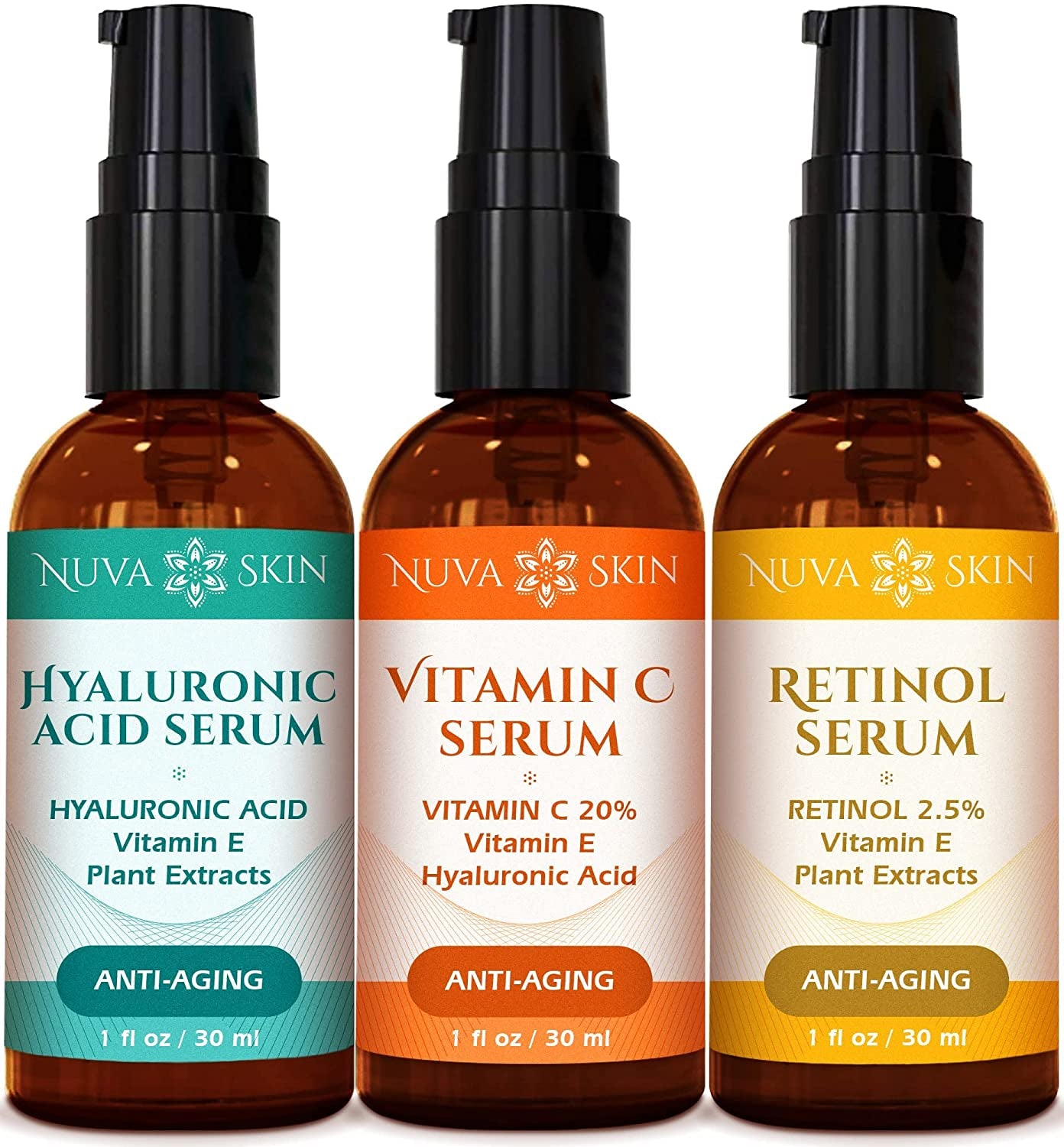 Retinol Serum 2.5% with Hyaluronic Acid,Vitamin E & C 